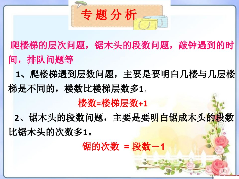 小学奥数植树问题归纳总结课堂ppt课件