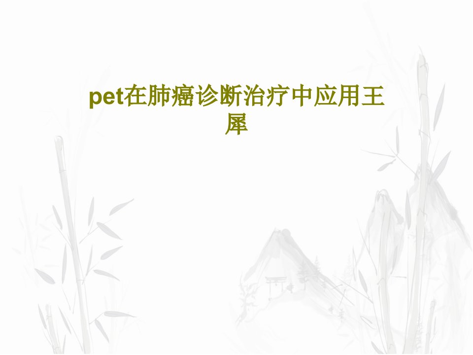 pet在肺癌诊断治疗中应用课件