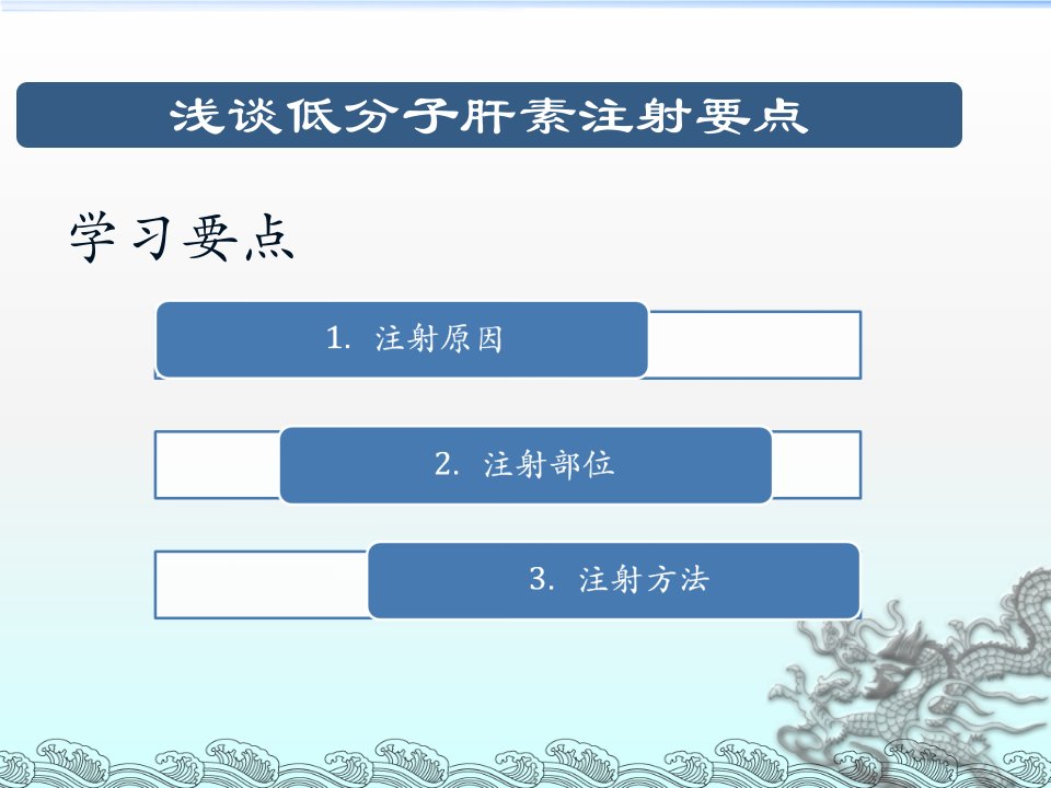 医学专题浅谈低分子肝素注射方法