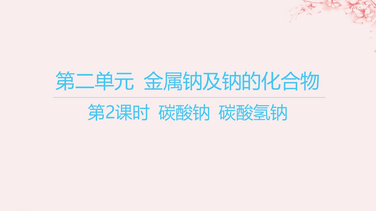 江苏专用2023_2024学年新教材高中化学专题3从海水中获得的化学物质第二单元金属钠及钠的化合物第2课时碳酸钠碳酸氢钠课件苏教版必修第一册