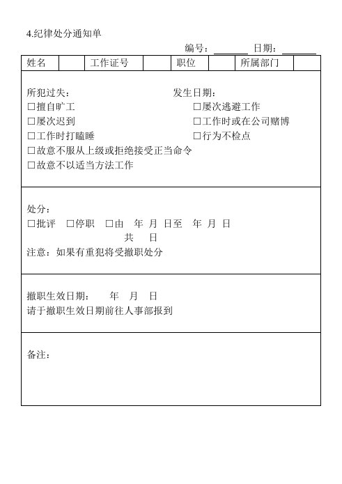 精品文档-3纪律处分通知单