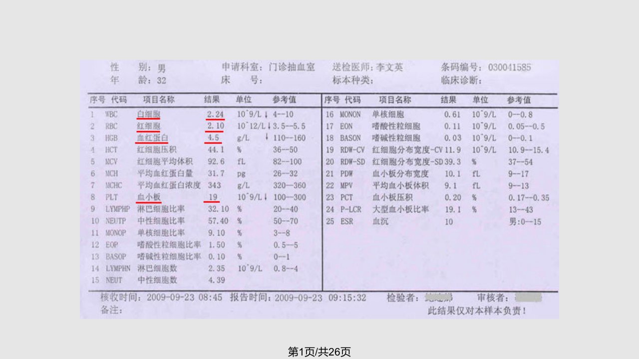 血常规分析PPT课件