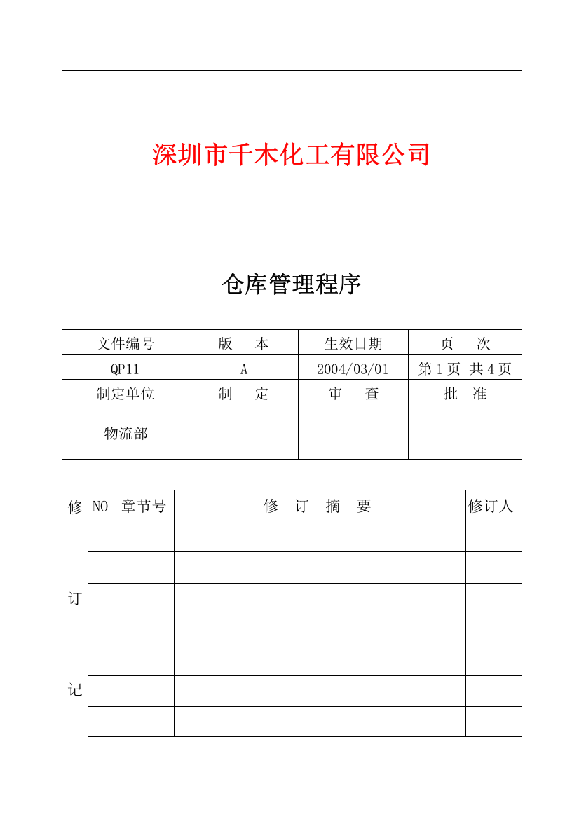 QP11仓储管理程序