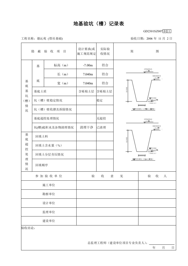 建筑文档-002-地基验槽记录