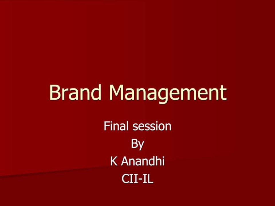 Branding品牌管理.ppt