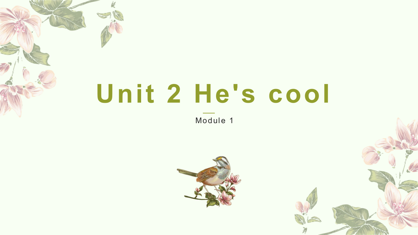 四年级下册英语课件Module-1-Unit-2-He's-cool-外研版(三起)