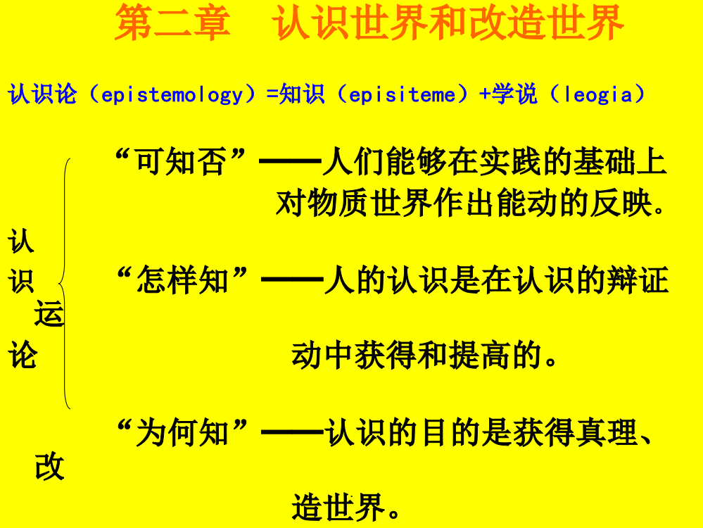 马克思主义答案-第二章认识世界和改造世界