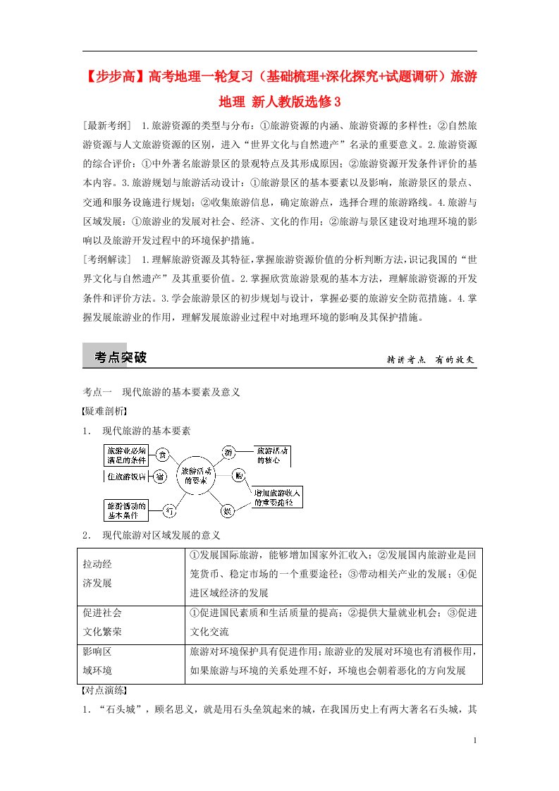 高考地理一轮复习（基础梳理