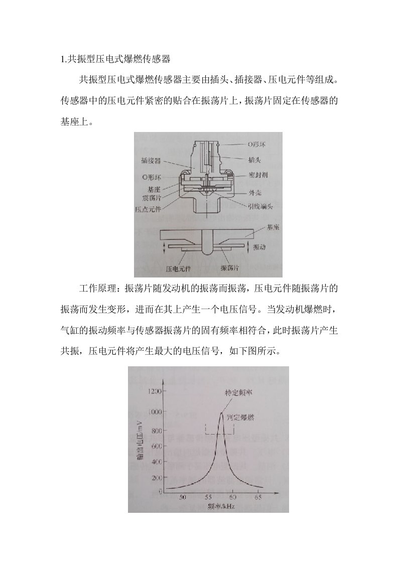 压电式传感器应用实例