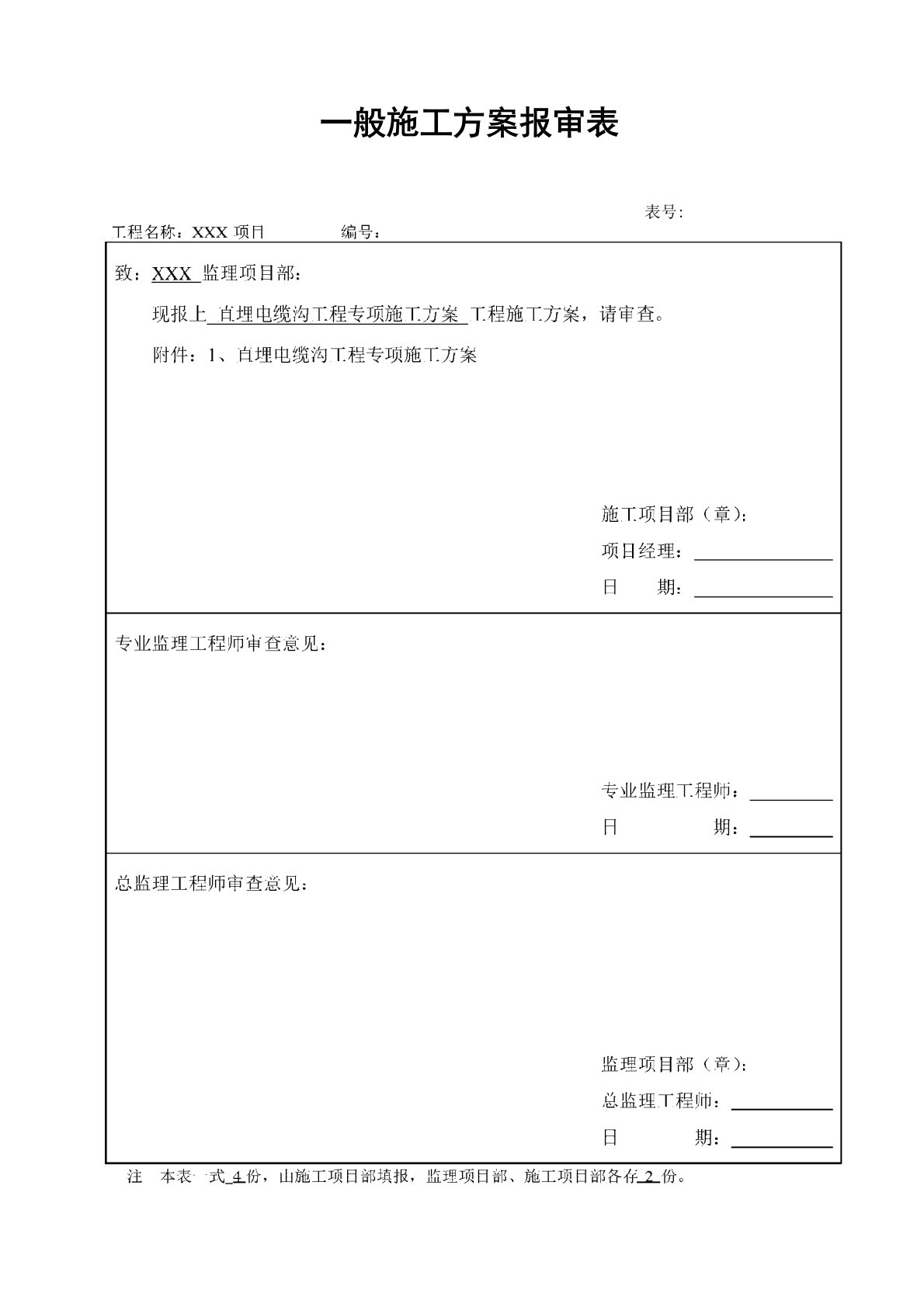 直埋电缆沟工程专项施工方案