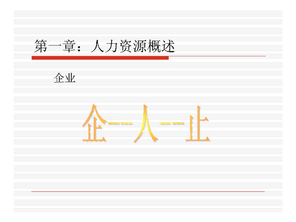 完整PPT人力资源管理课件