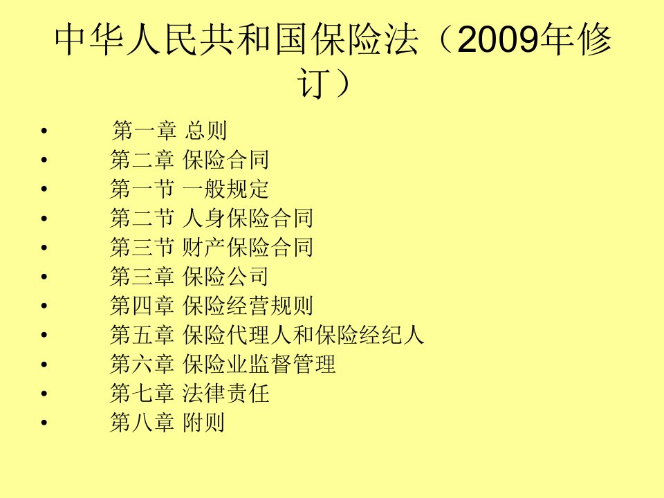 保险法条款(2009新保险法)课件