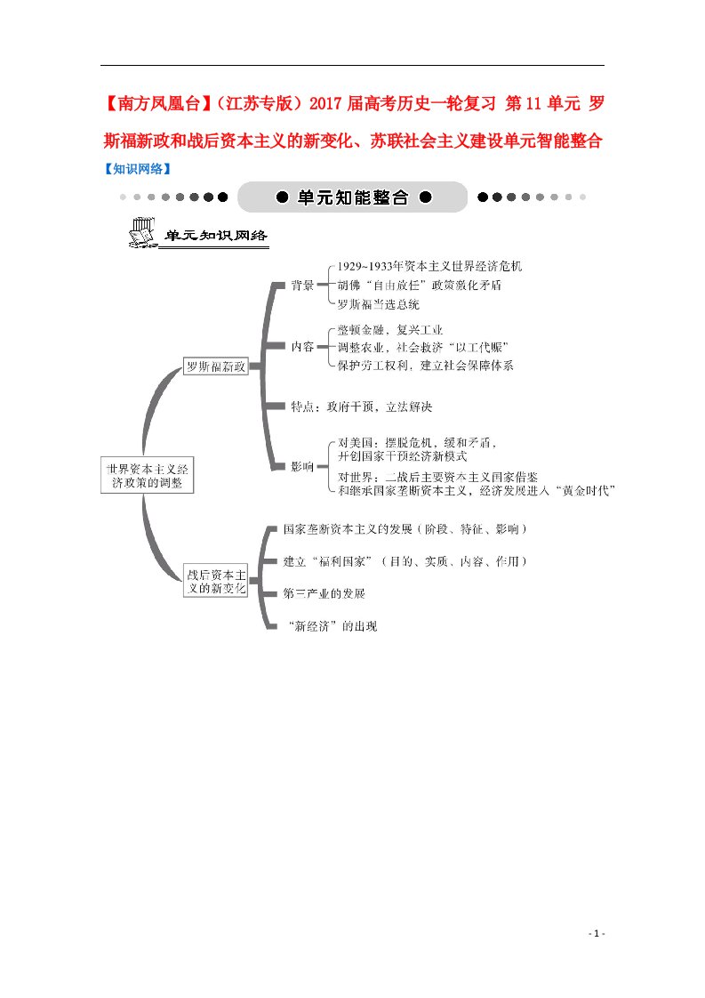 高考历史一轮复习