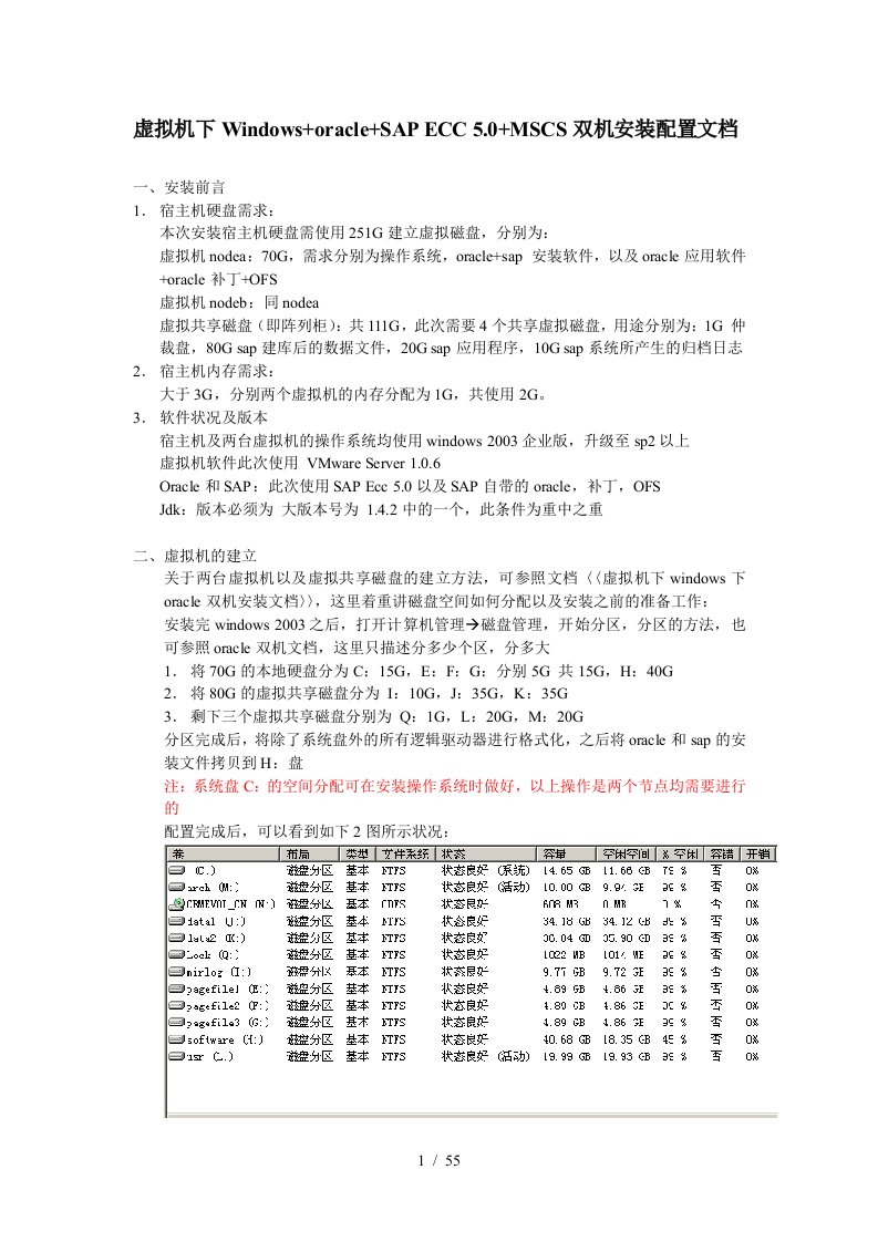 SAP安装配置文档