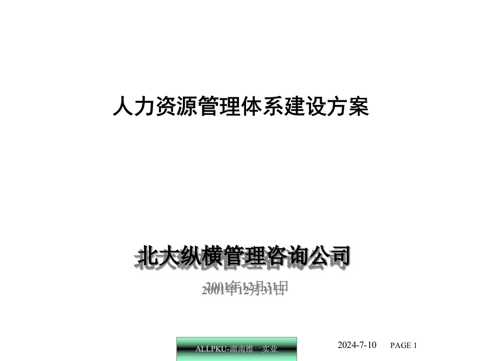 企业人力资源管理体系建设方案