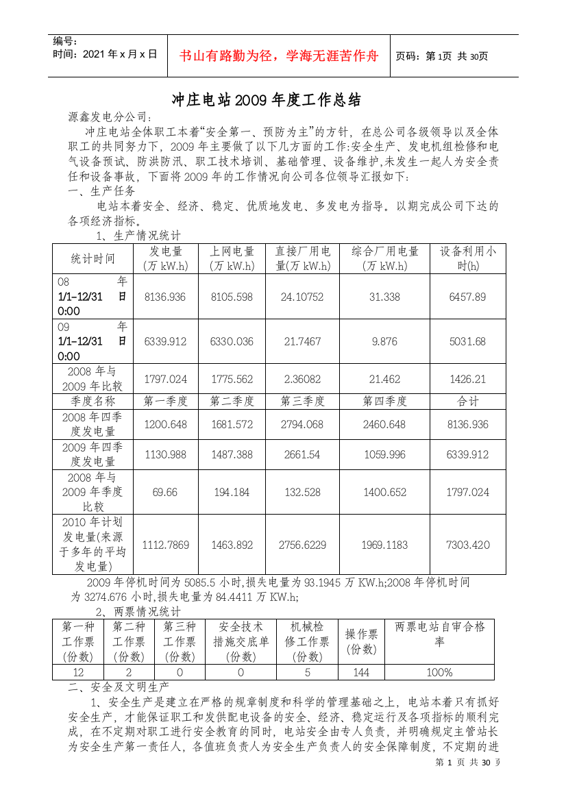 (8)工作总结