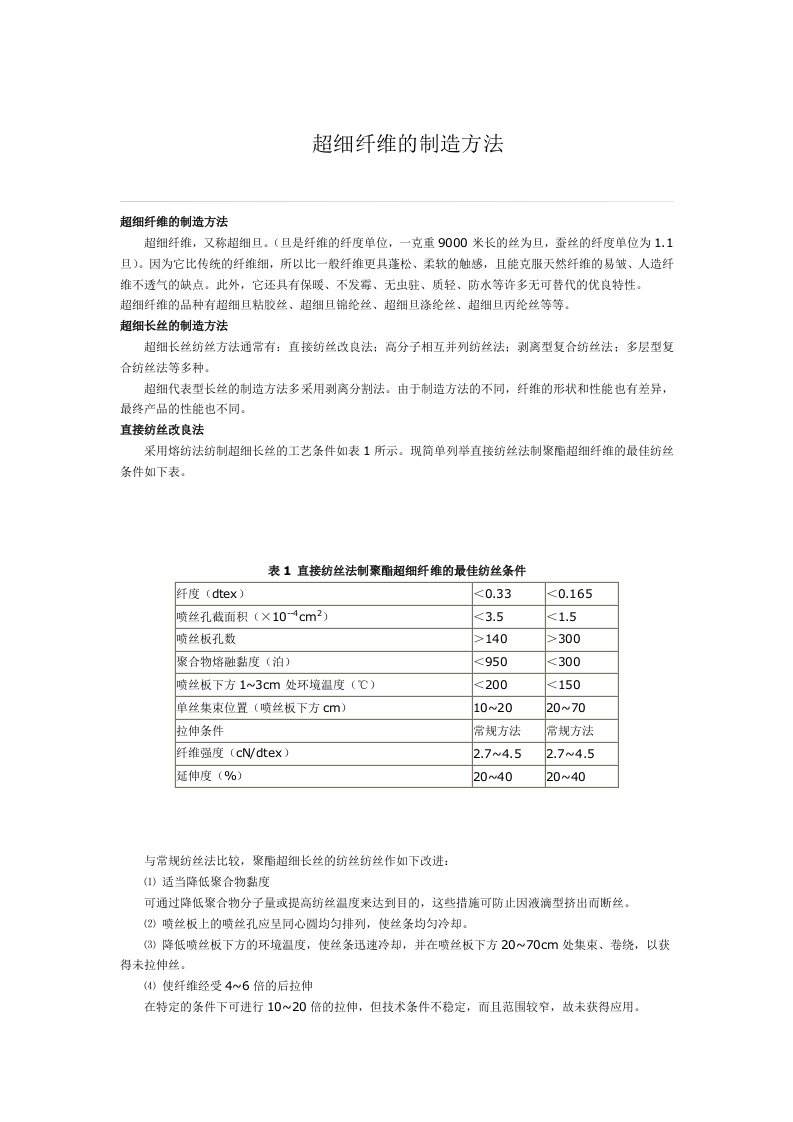 超细纤维的制造方法