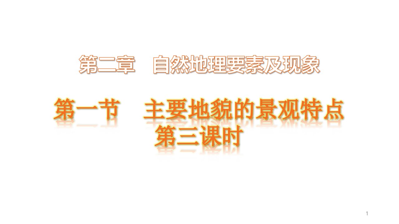 高一地理中图版必修第一册-第二单元-2.1.3主要地貌的景观特点-ppt课件