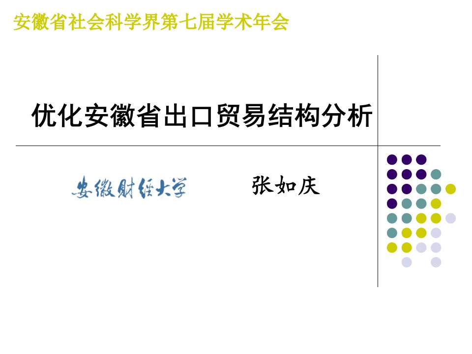 优化安徽省出口贸易结构分析.ppt