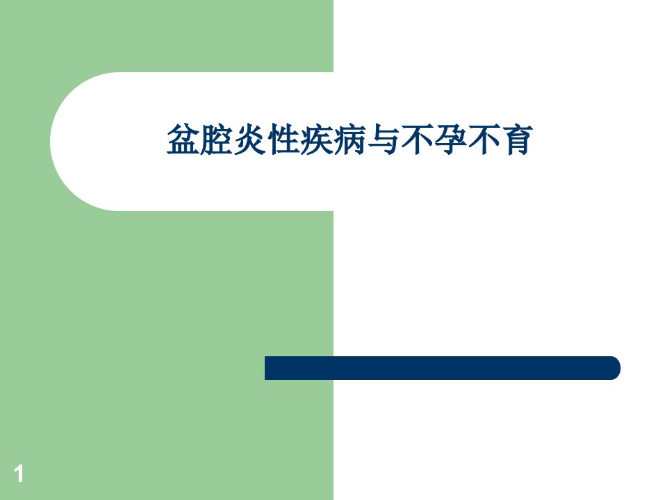 盆腔炎性疾病与不孕不育ppt课件