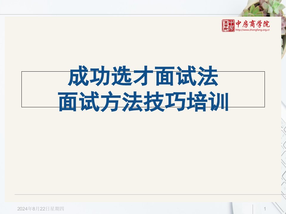 招聘配置2招聘面试方法技巧经典培训教材课件