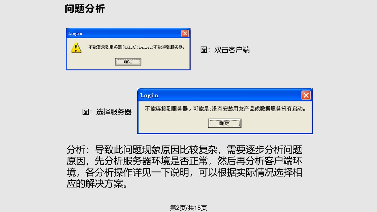 用友客户端连接不上服务器解决方案