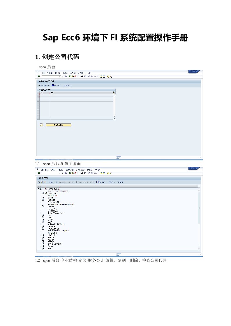 环境管理-SapEcc6环境下FI系统配置操作手册凭证配置版