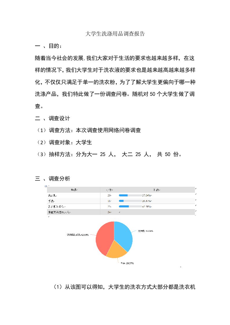 洗涤用品调查报告