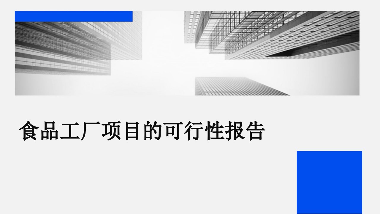 食品工厂项目的可行性报告