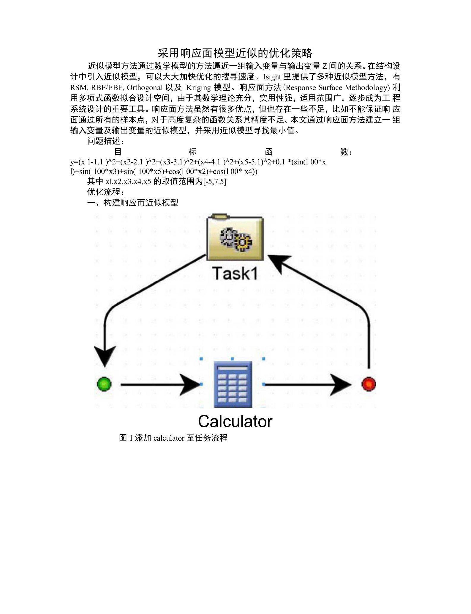 采用响应面模型近似的优化策略