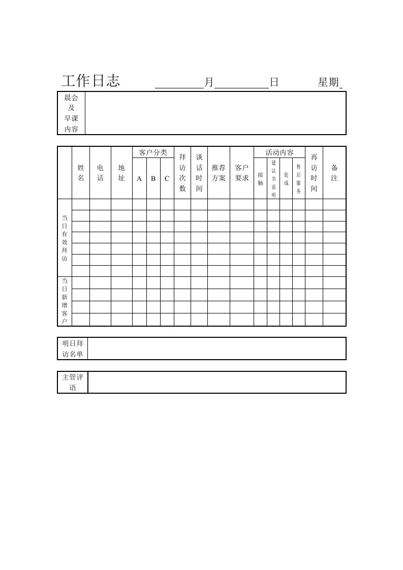 公司管理表格制度大全80