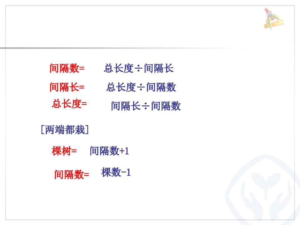 植树问题例2ppt课件校园材料