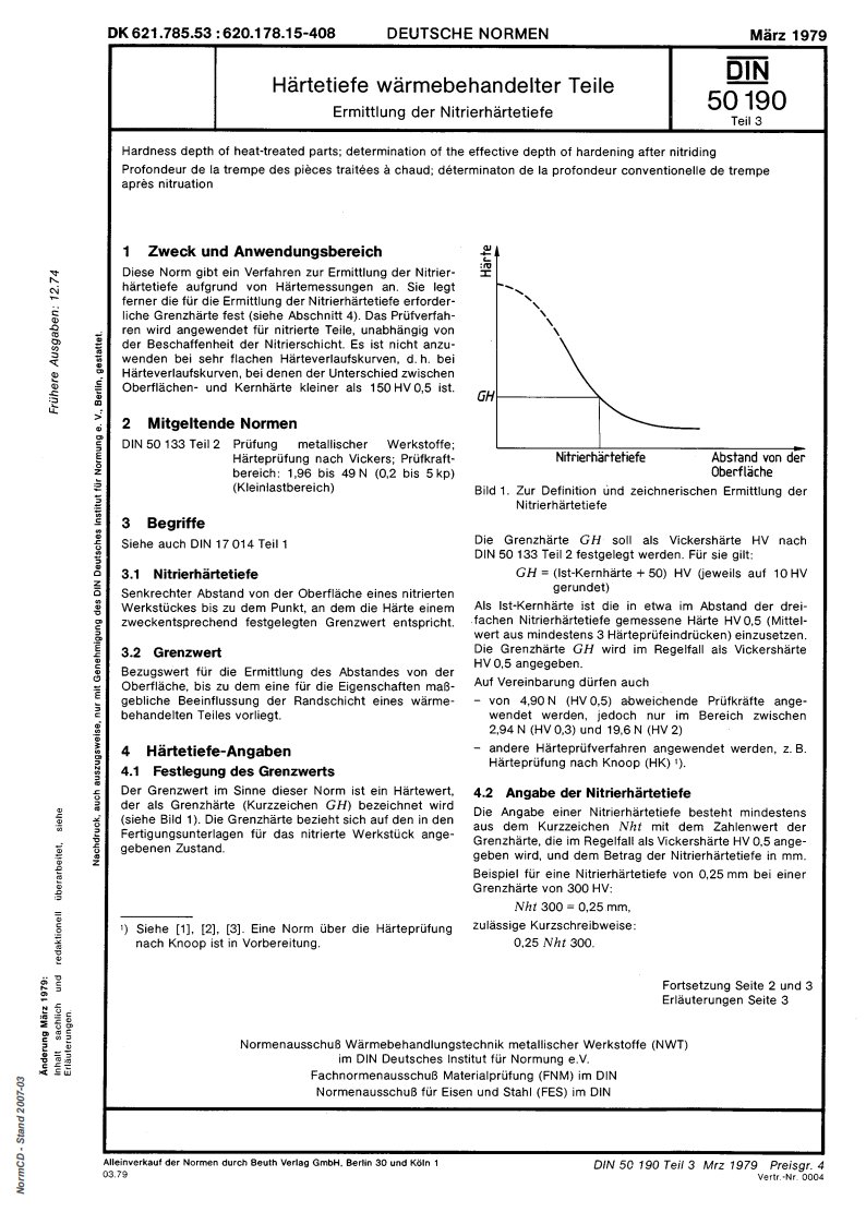 DIN-50190-3-1979-热处理件的硬化深度.氮化处理硬化深度的测定