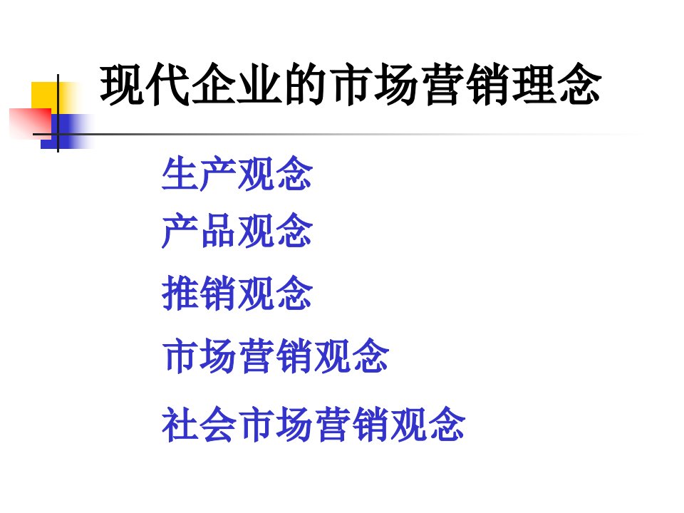 【培训课件】现代企业的市场营销理念