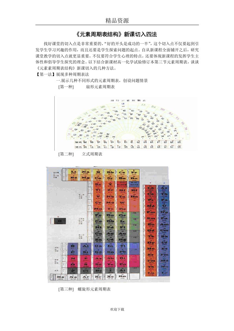 元素周期表备课资源02