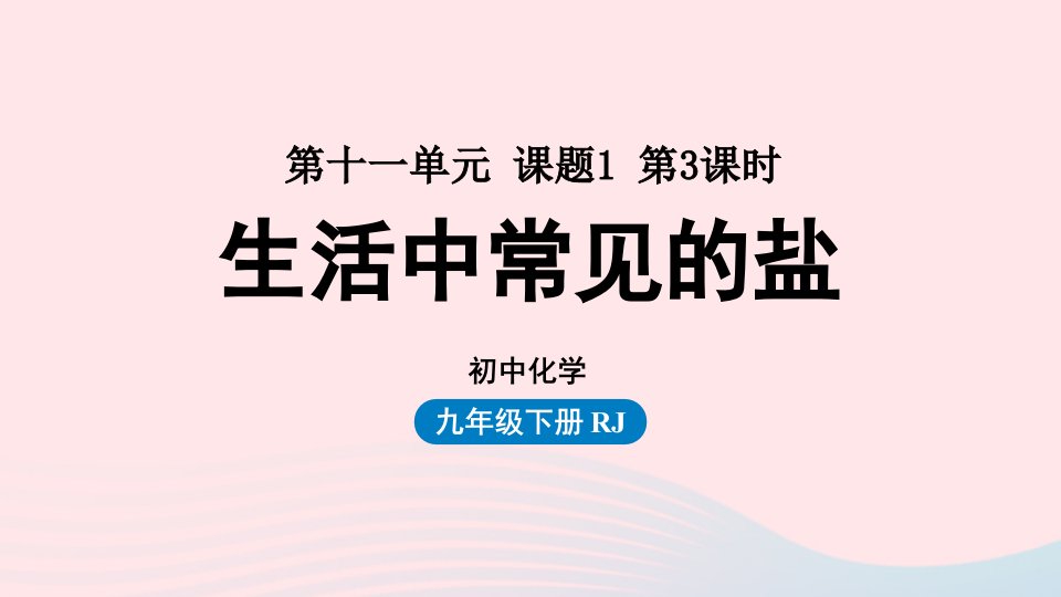 2023九年级化学下册第十一单元盐化肥课题1生活中常见的盐第三课时上课课件新版新人教版