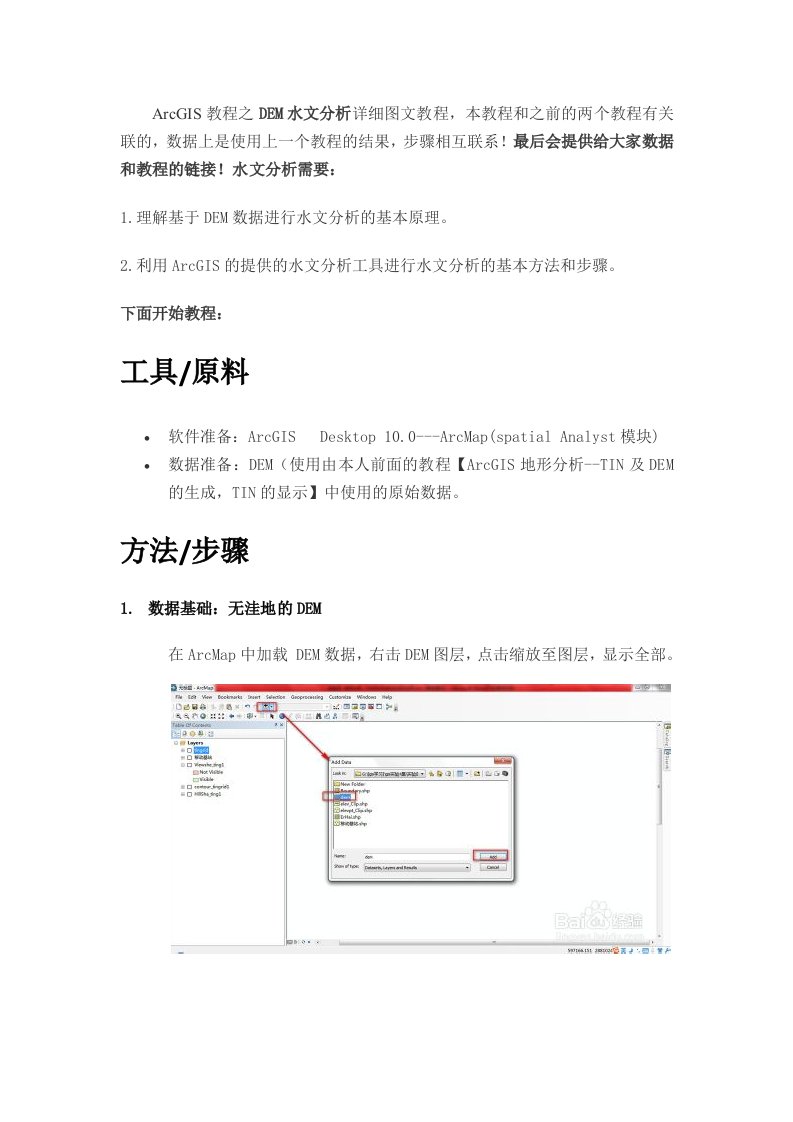 ArcGIS之水文分析