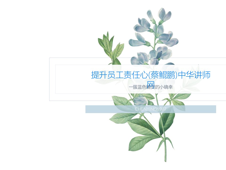 提升员工责任心(蔡鲲鹏)中华讲师网