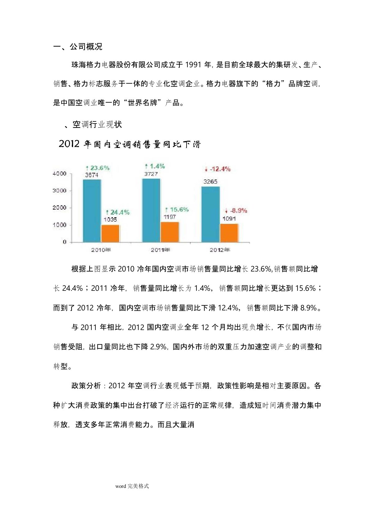 格力五力模型分析报告