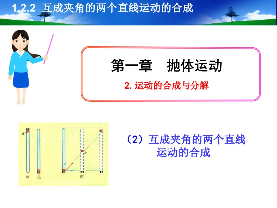 互成夹角的两个直线运动的合成