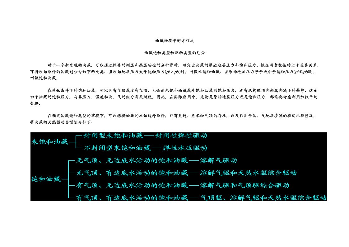 油气藏工程油藏物质平衡方程式