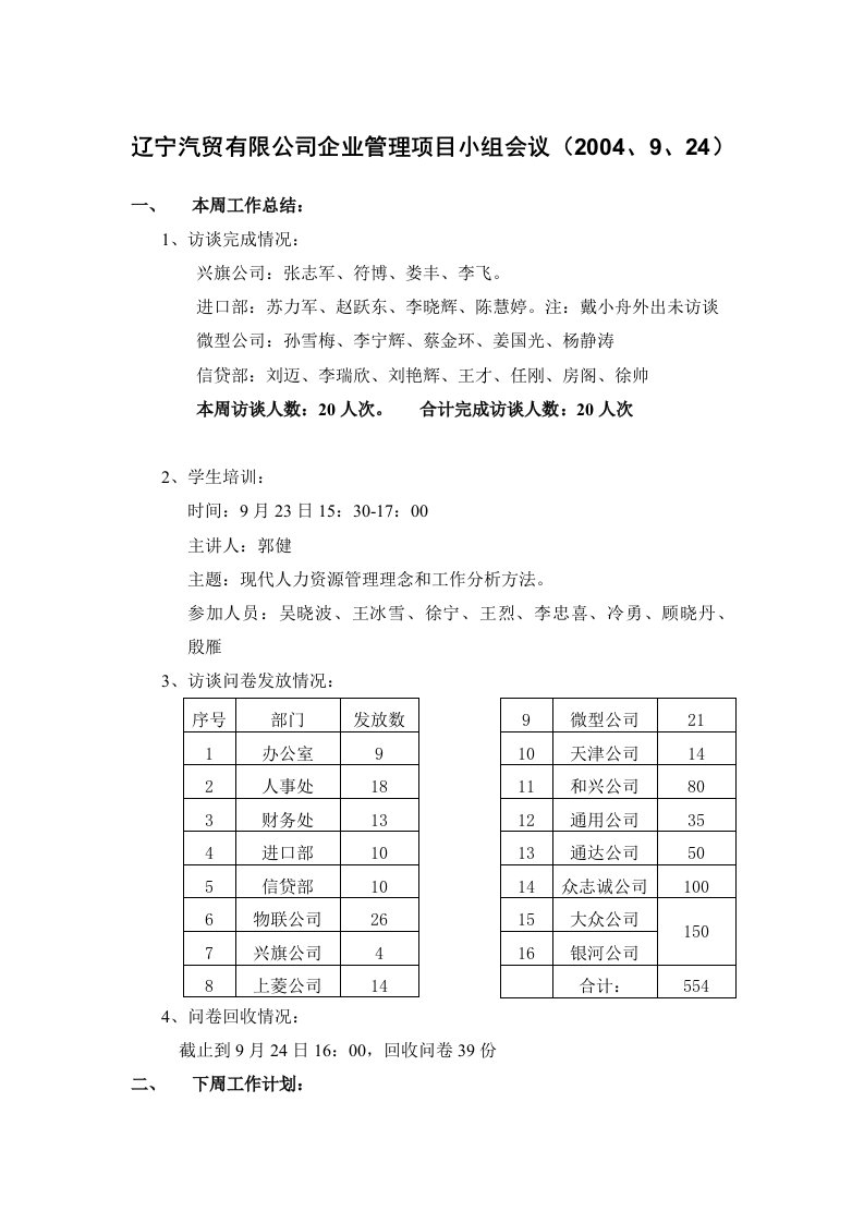 项目小组会9月24日