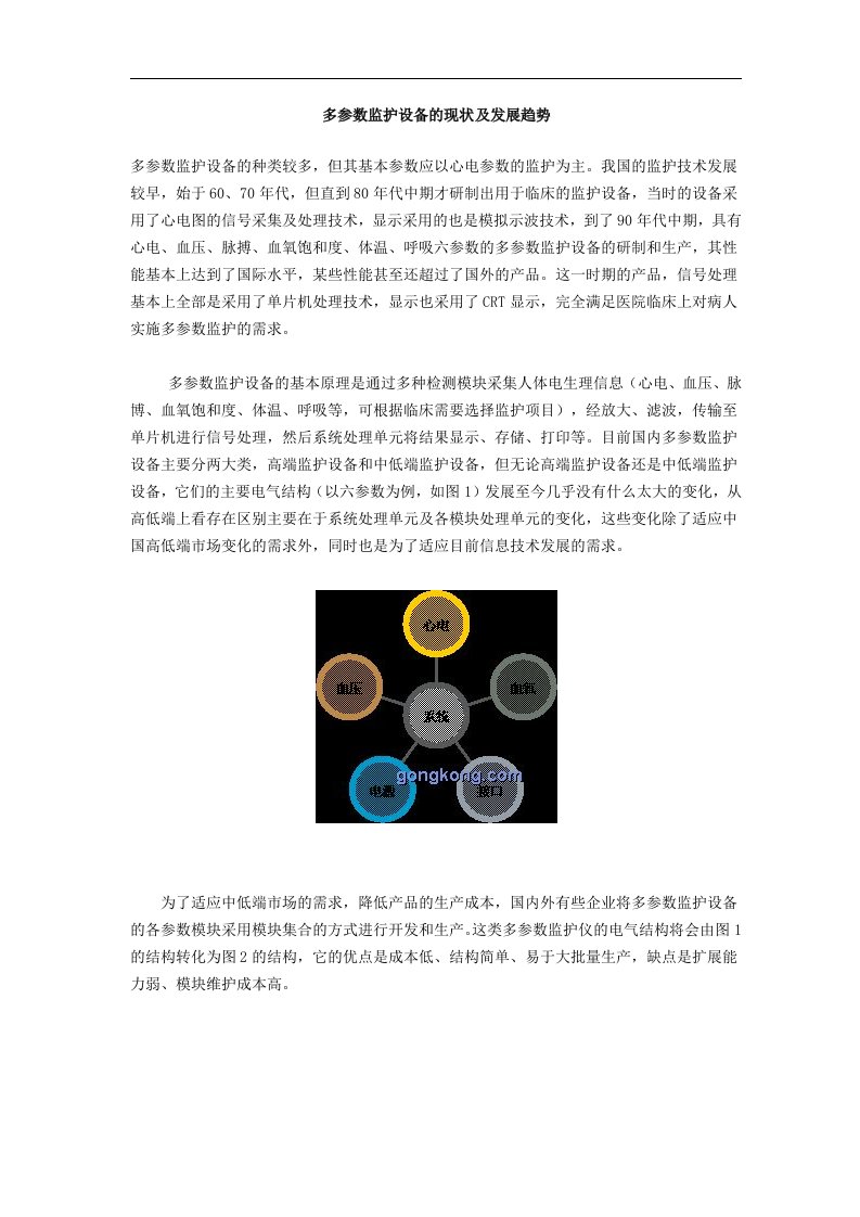 多参数监护设备的现状及发展趋势(doc5)(1)