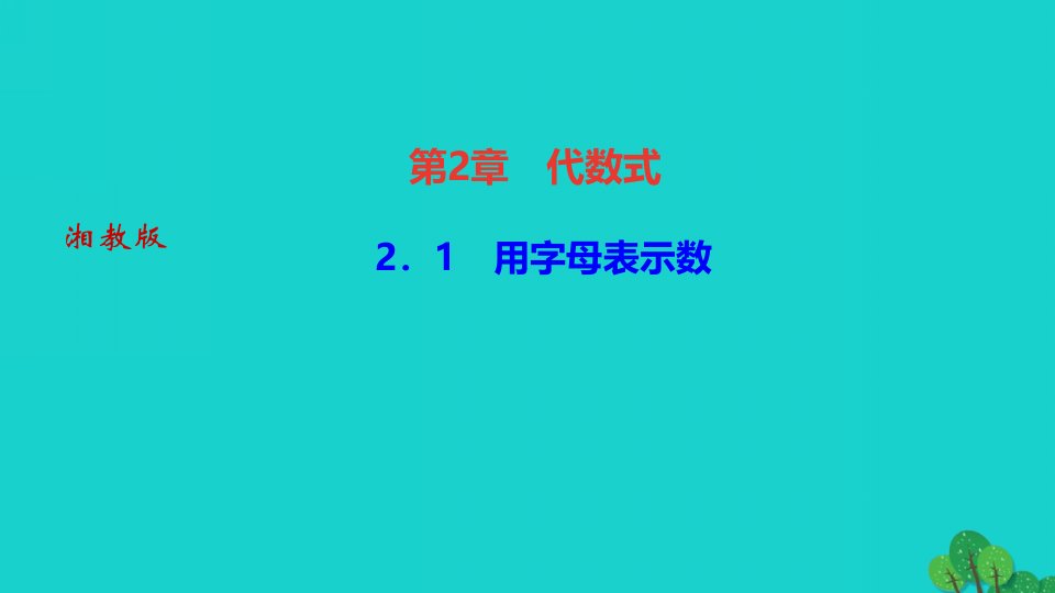 2022七年级数学上册第2章代数式2.1用字母表示数作业课件新版湘教版