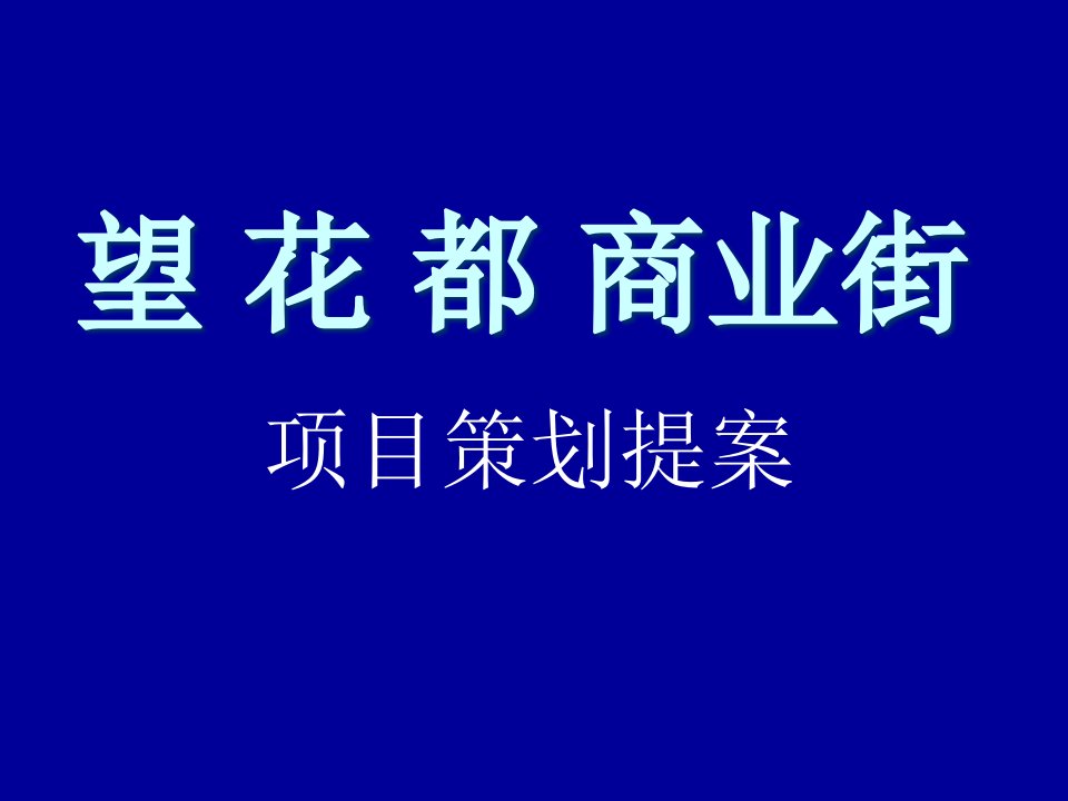 [精选]著名望花都商业街经典强势营销策划案