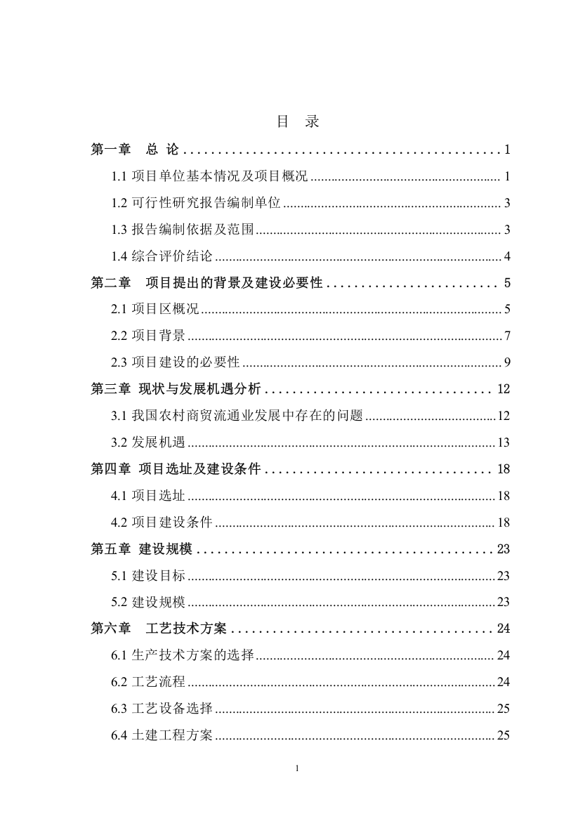 泰安市XX乡镇供销超市可行性研究报告