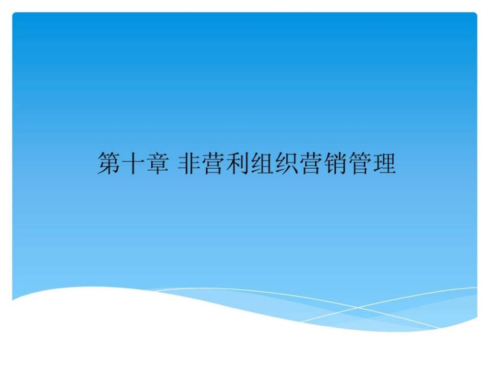 第十章非营利组织营销管理王智慧.ppt