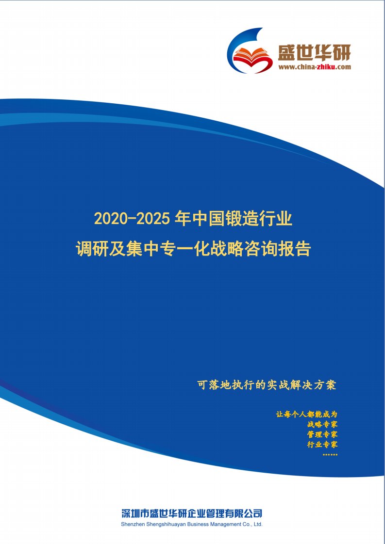 2020-2025年中国锻造行业调研及集中专一化战略咨询报告