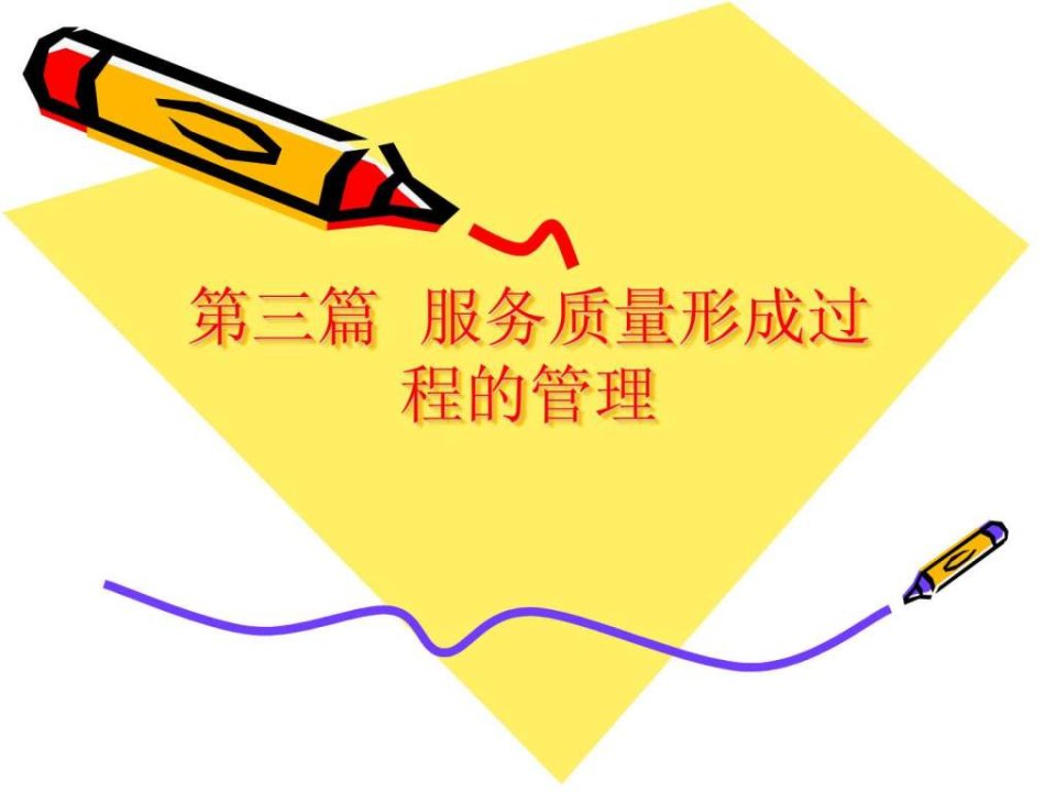 【学习课件】第三篇服务质量的形成过程的质量管理