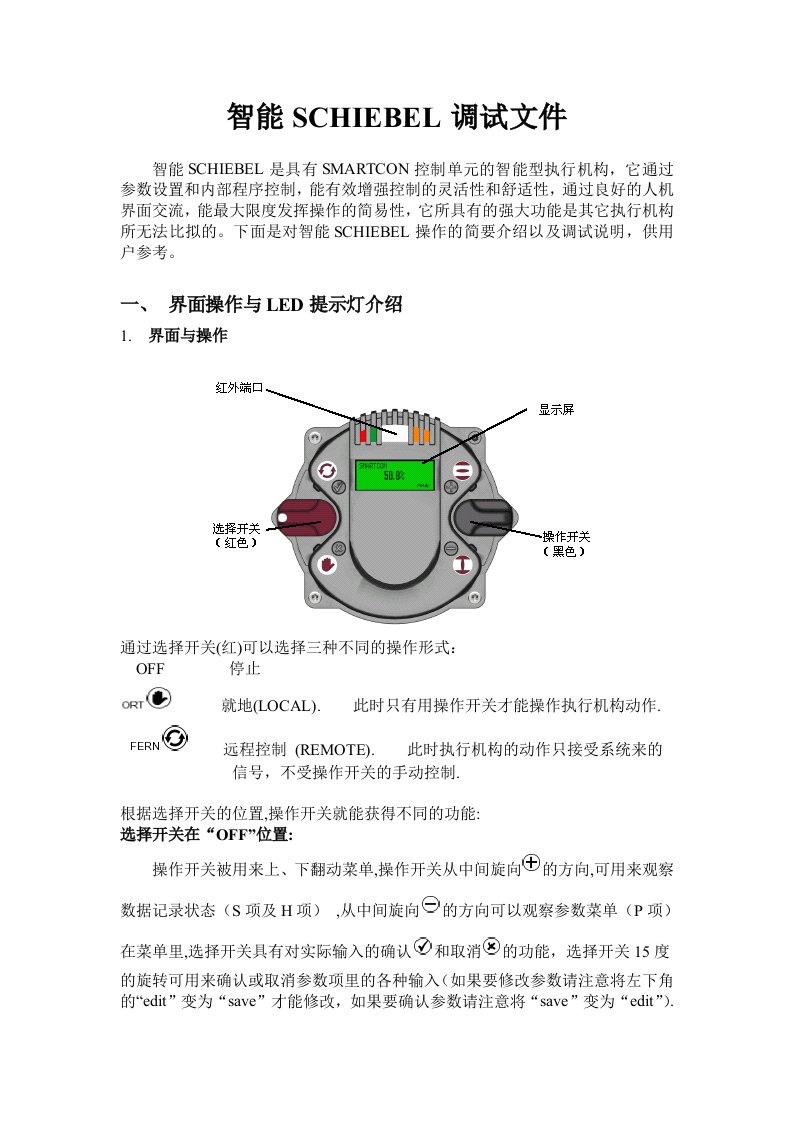 西贝执行机构